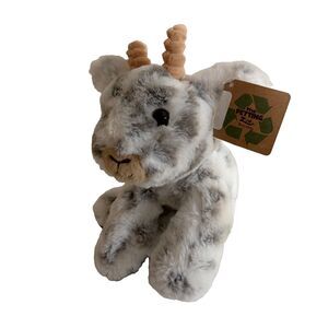 The Petting Zoo Goat Plush Stuffed Toy Gray Fuzzy Onez 8" NWT